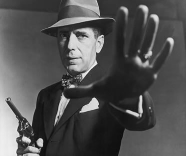 Humphrey Bogart en "Solo te ahorcan una vez", de Dashiel Hammet