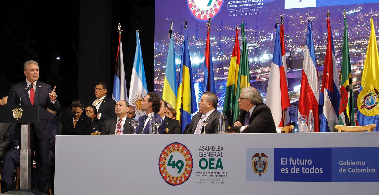 Iván Duque en la asamblea OEA, Dictadura de Maduro, Dictadura venezolana, México, Uruguay