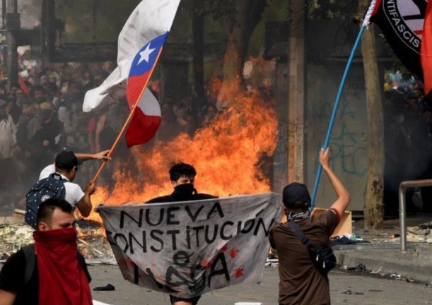Chile, nueva constitución, Violencia, agitación, Golpe de Estado blando