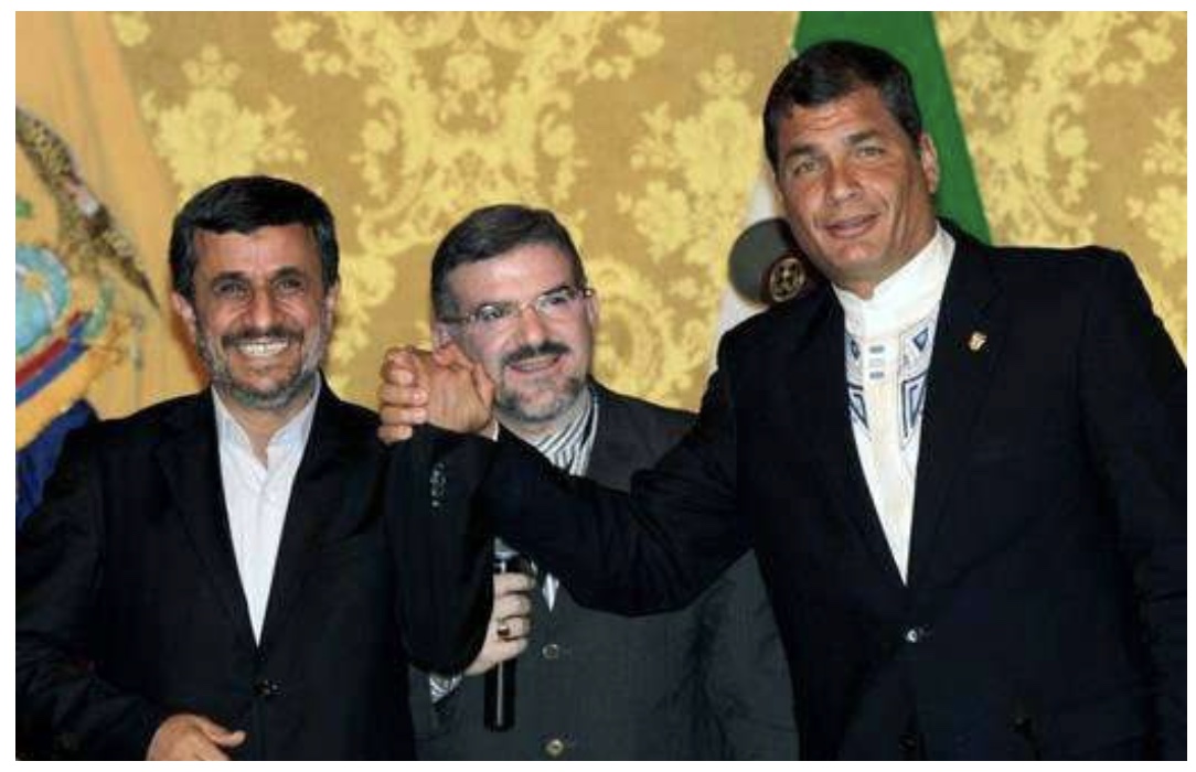 Correa y Ahmadinejad