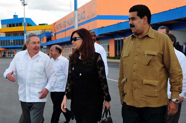 Cristina Kirchner, Raúl Castro, Nicolás Maduro