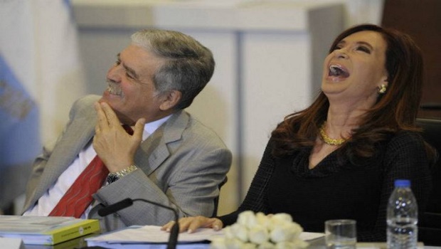Julio De Vido y Cristina Kirchner, risas