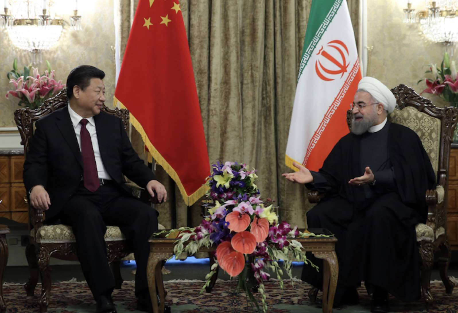 Irán y China, Hassan Rouhani y Xi Jinping, en 2016
