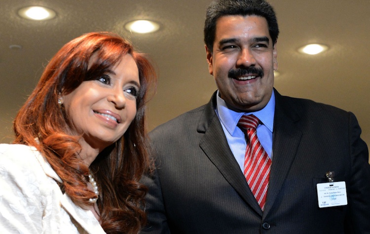 Cristina Kirchner y Nicolás Maduro