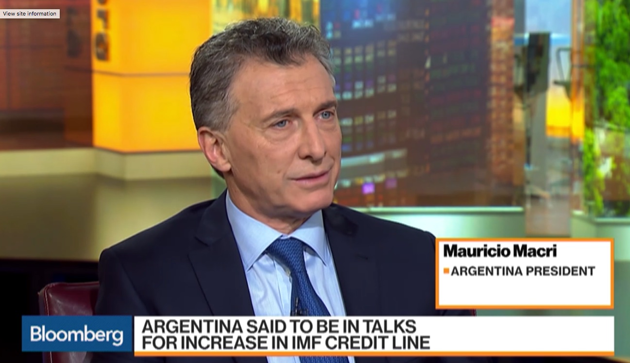 Mauricio Macri en Bloomberg TV