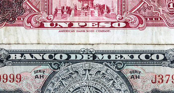 Dólar estadounidense, Peso mexicano
