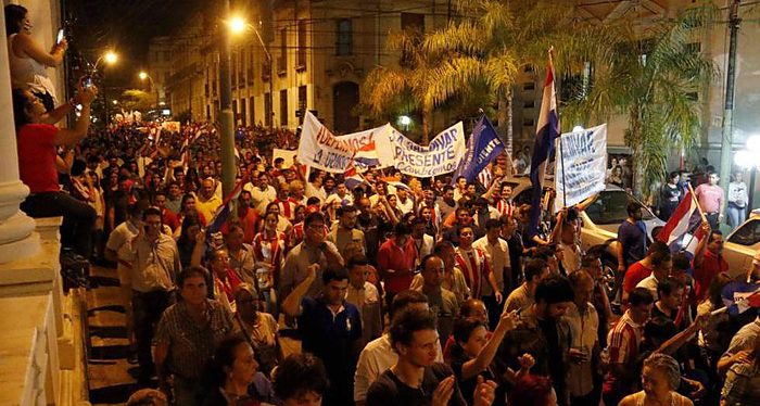 Paraguay, marchas e incidentes