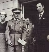 Juan Domingo Perón y Francisco Franco