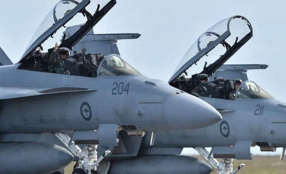 Aviones 'Hornet' F/A-18 australianos, Canberra, Oceanía