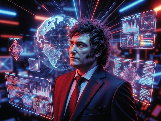 Javier Milei, Cyberpunk, Grok, Futuro de Milei, Gobierno de Milei