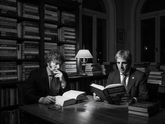 Javier Milei y Toto Caputo