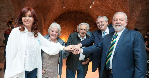 Plaza de Mayo, Cristina Kirchner, Alberto Fernández, Lula da Silva, José Pepe Mujica