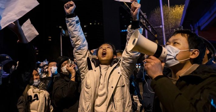 Protestas en China, Manifestaciones en China contra el Partido Comunista y Xi Jinping, COVID cero, Pekín