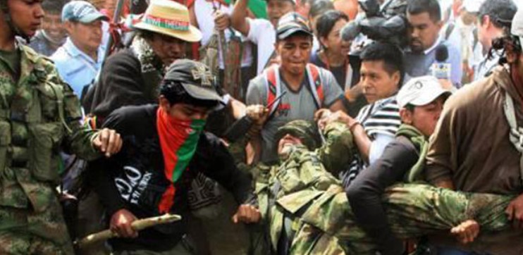 Colombia, Indígenas del Cauca, Indígenas armados, Ejército Nacional, Violencia indigenista