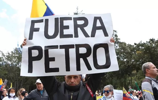 Marchas contra Gustavo Petro en toda Colombia
