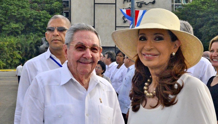 Cristina Kirchner y Raúl Castro