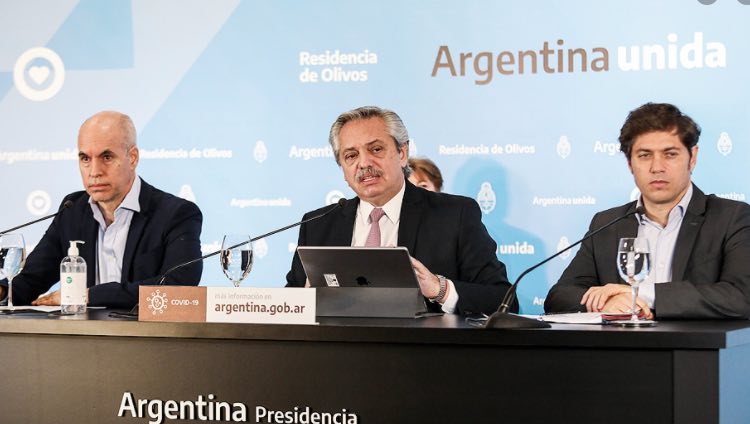 Alberto Fernández, Horacio Rodríguez Larreta, Axel Kicillof