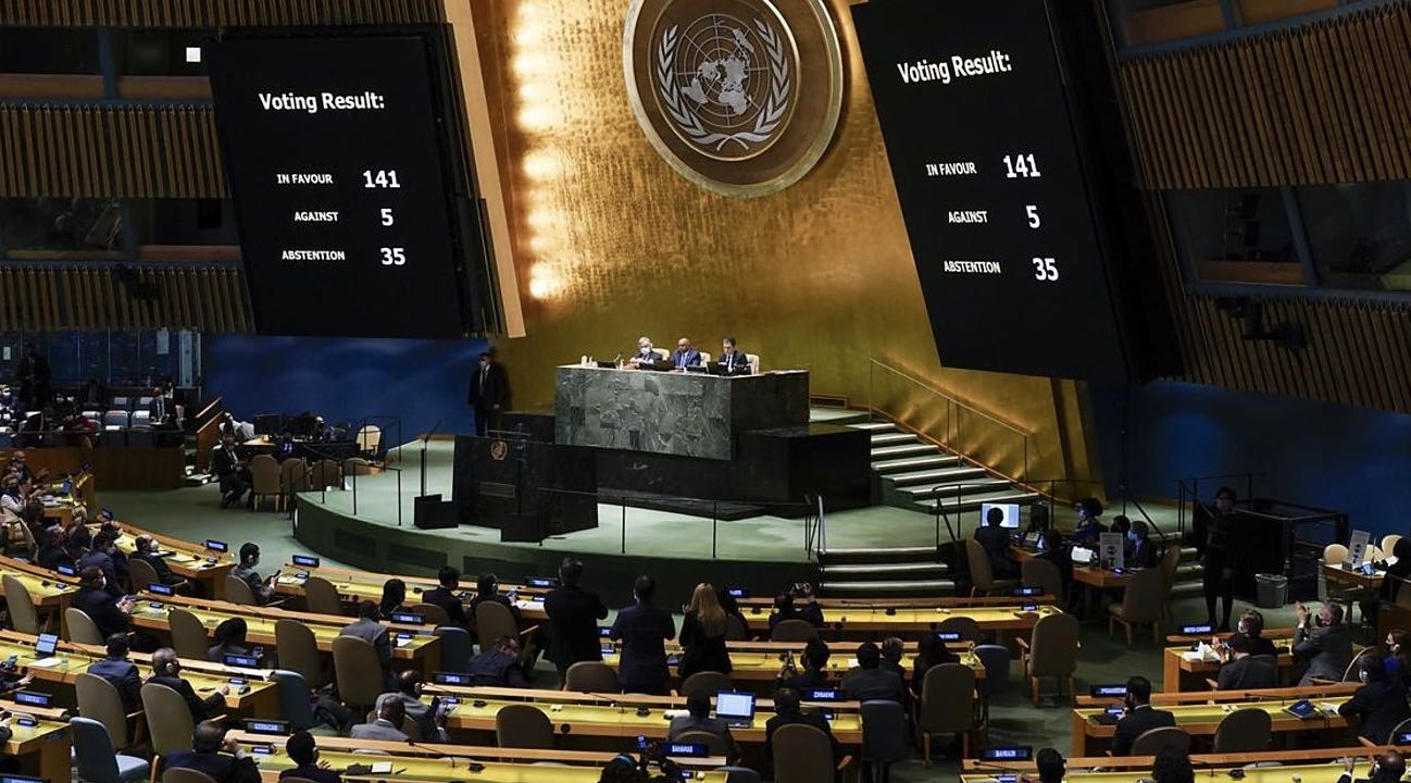 Voto en Naciones Unidas sobre Ucrania, Condena a Rusia