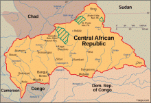 Mapa, República Centroafricana