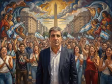 Mural, Toto Caputo, Economía argentina, Lautaro Bonino