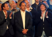 Martín Insaurralde, Daniel Scioli y Amado Boudou