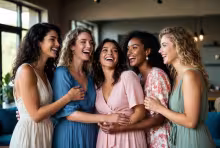 Reunión de chicas en casa