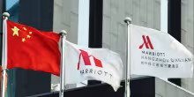 China, Taiwan, Banderas, Marriott