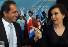 Gobernador Daniel Scioli, junto a la Presidente Cristina Fernández Wilhelm