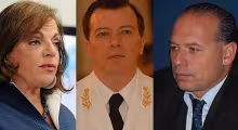 Nilda Garré, César Milani y Sergio Berni
