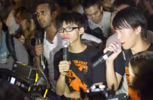 Líderes de la protesta en Hong Kong