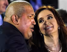 Hugo Chávez Frías y Cristina Fernández Wilhelm