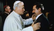 Lech Walesa y Juan Pablo II