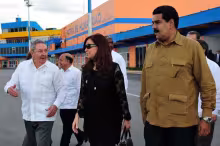 Raúl Castro, Nicolás Maduro, Cristina Kirchner