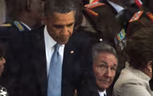 Barack Obama y Raúl Castro
