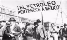 Petróleo mexicano, manifestación