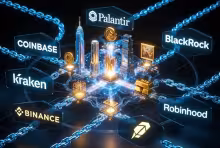 Activos tokenizados, RWA, Coinbase, Palantir, Blackrock