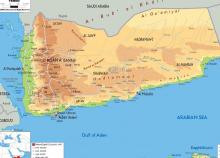 Yemén, mapa
