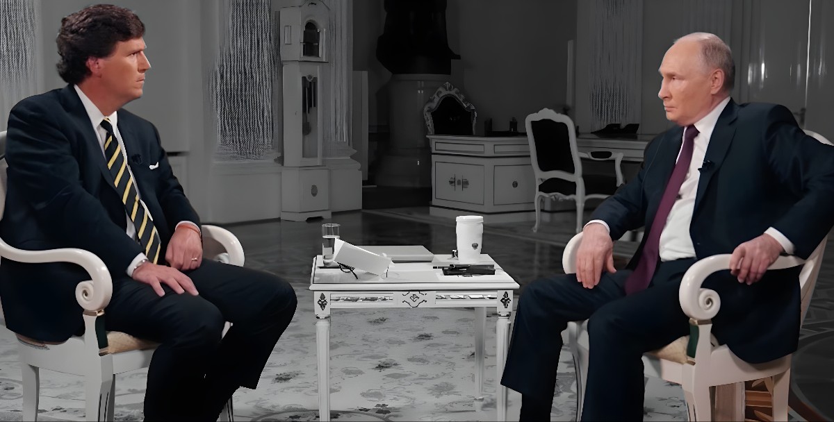 Tucker Carlson y Vladimir Putin, Moscú, Kremlin, Rusia